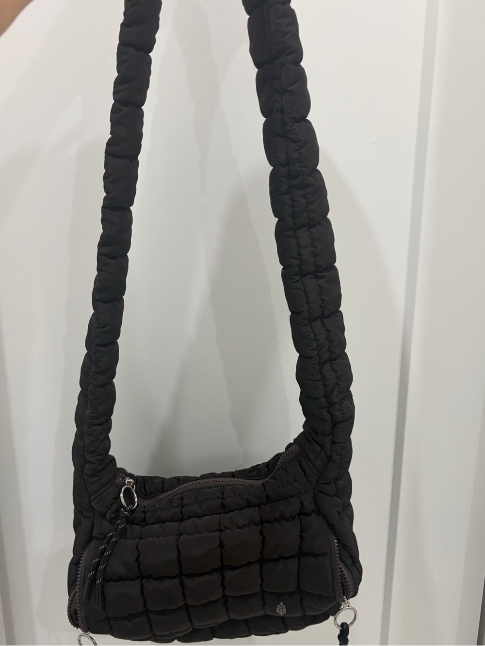 Free People Quilted Baby Carryall Sling Bag - Black